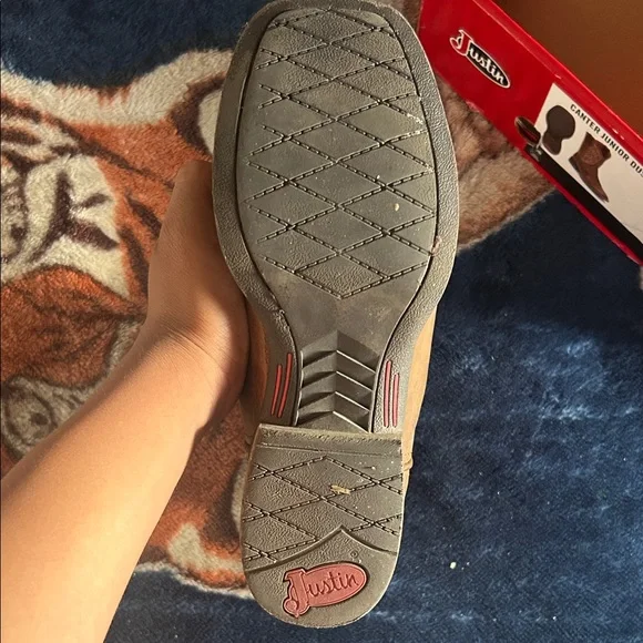 Justin Boots Kids Brown Western Boots - Picture 3 of 3